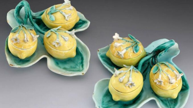 JohannS.F.Taennich: Deckeldosen für Marmelade in Form von Zitronen © SSPB