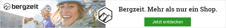 Banner : Bergzeit : Lachende Frau am Berg