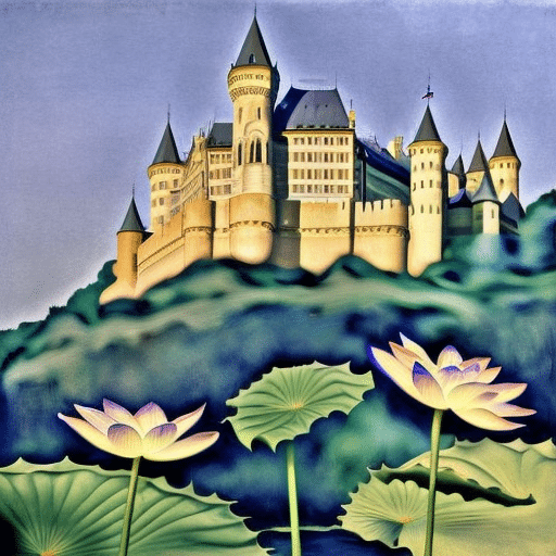 Burg Hohenzollern im Stil von Georgia O'Keeffe – der amerikanischen Malerin der Moderne.