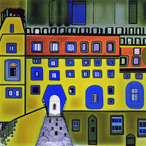 Die Riegersburg im Stil von Friedensreich Hundertwasser - dem österreichischen Künstler der Post-Moderne.