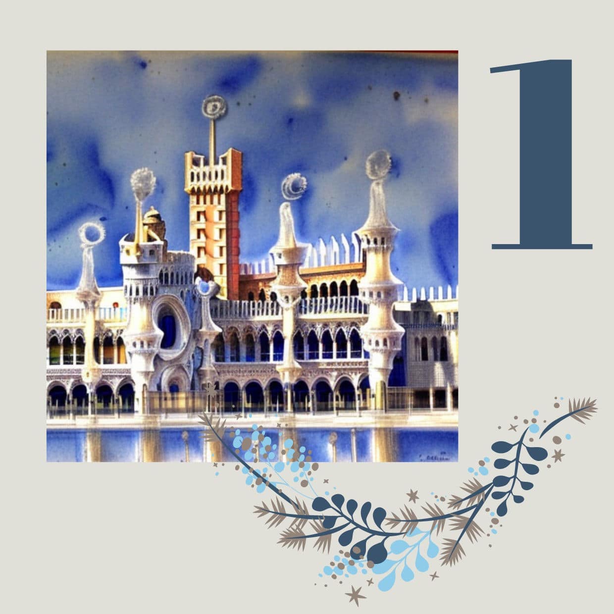 Der Dogenpalast in Venedig im Stil von Antoni Gaudí - dem spanischen Architekt der katalanischen Bewegung des Modernisme.