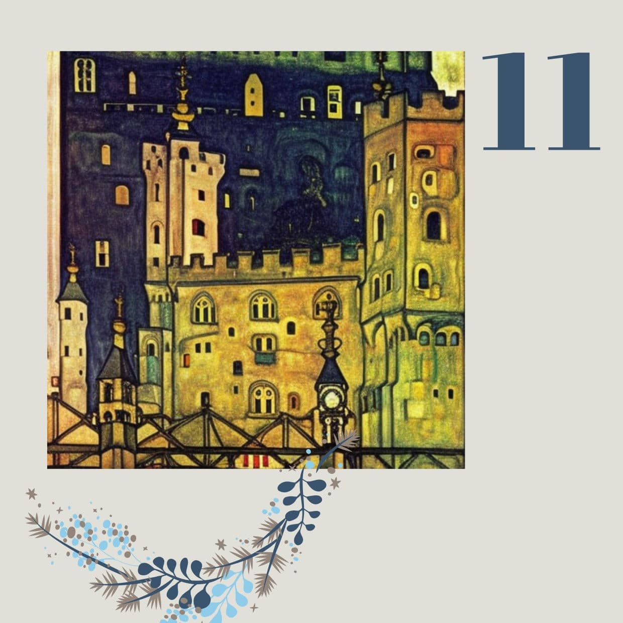 Der Tower of London im Stil von Egon Schiele – dem österreichischen Maler des Expressionismus.