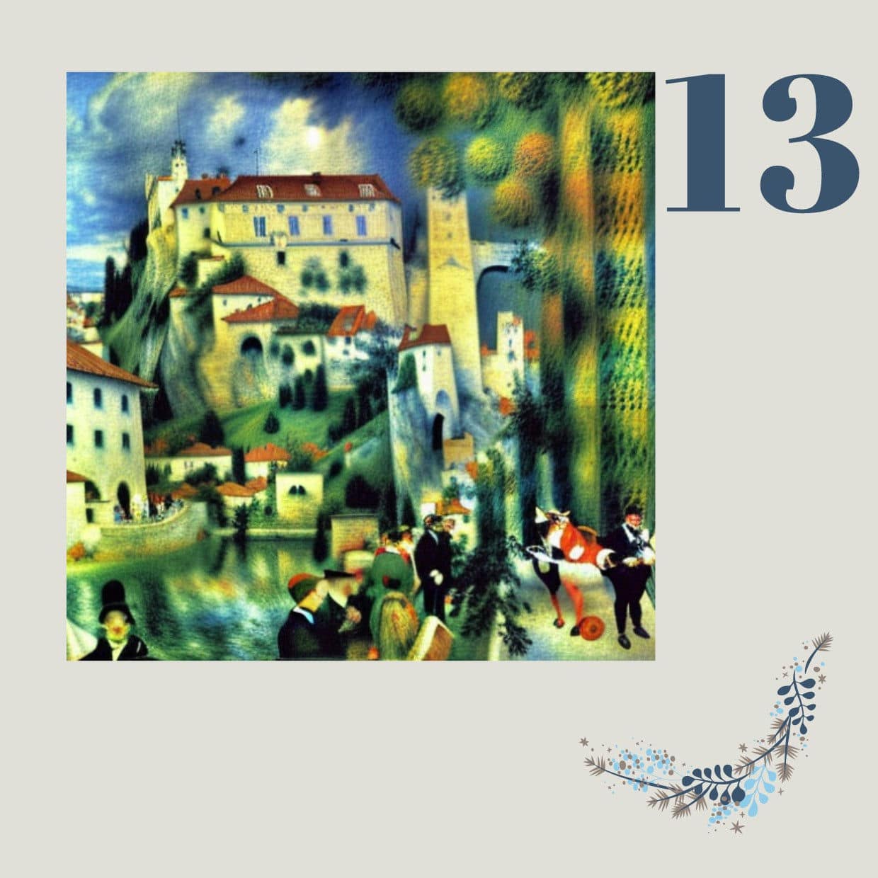 Die Riegersburg im Stil von Auguste Renoir - einem der bedeutendsten französischen Maler des Impressionismus.